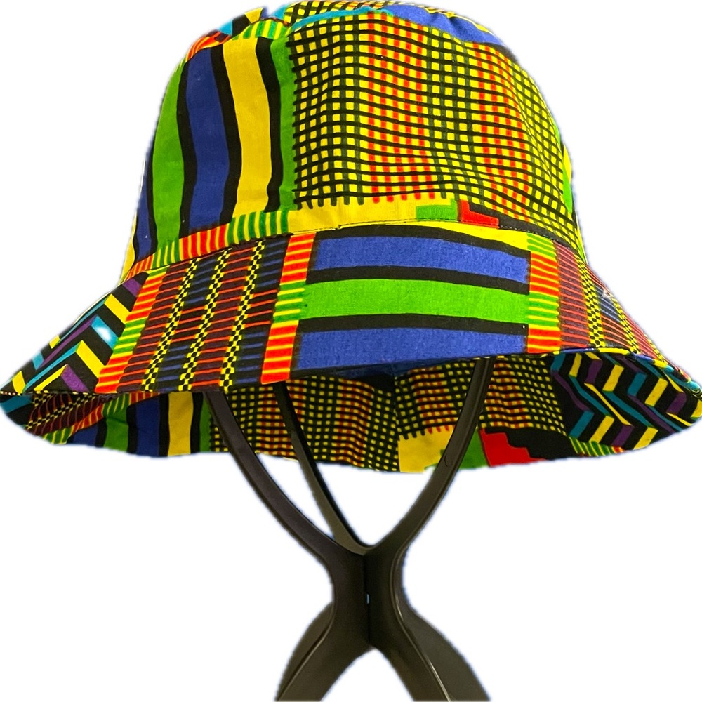 Juneteenth Kente Bucket Hat Unisex Sun Hat Outdoor Summer Fun